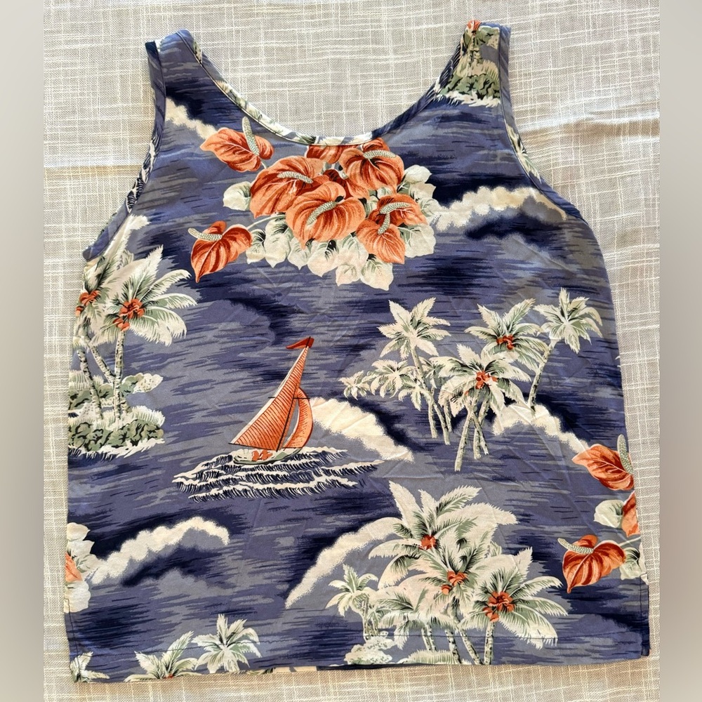 Women’s Tommy Bahama Hawaiian Tank top M tropical beach Festival Party cruise
